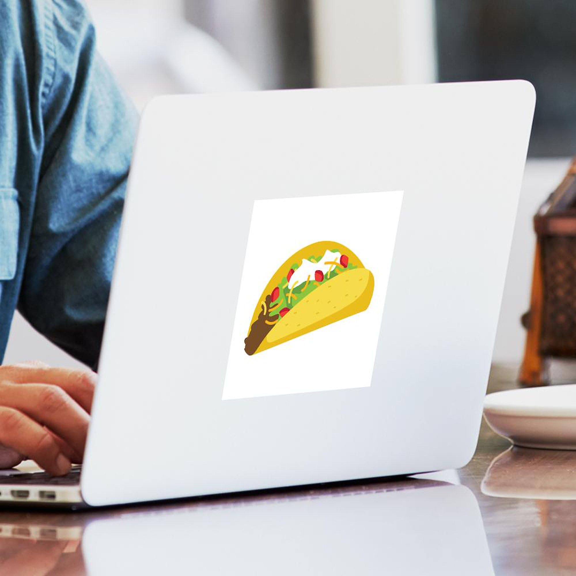 Taco Car Sticker - Square Bumper Decal for Cars & Laptops