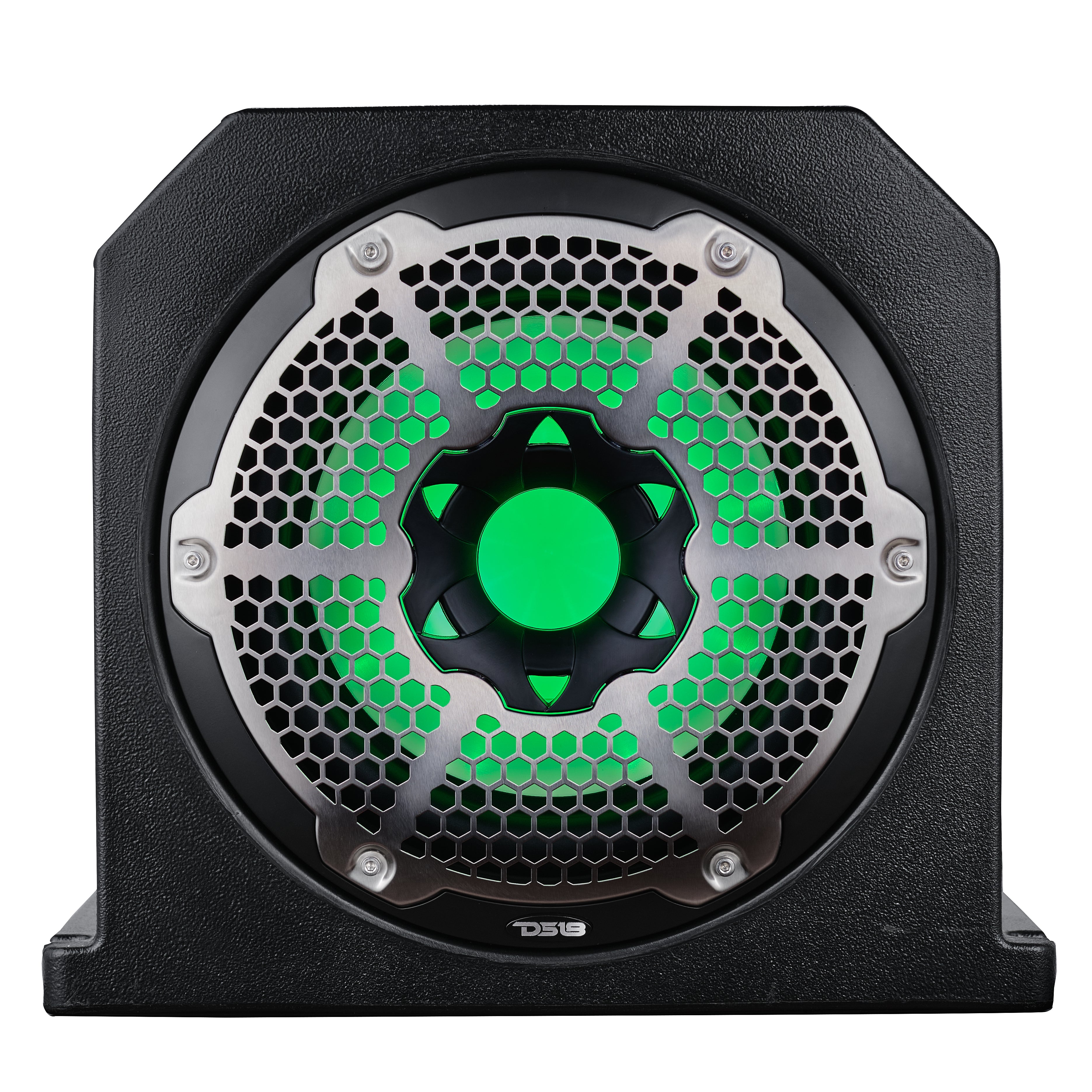 Dual 10 Inch Marine Subwoofer Enclosure with 10 Inch Passive Radiator & RGB LED Lights - 350 Watts RMS 4 Ohm (Includes NXL 10SUB) - Perfect for Boats, Yachts & Outdoor Marine Audio Systems