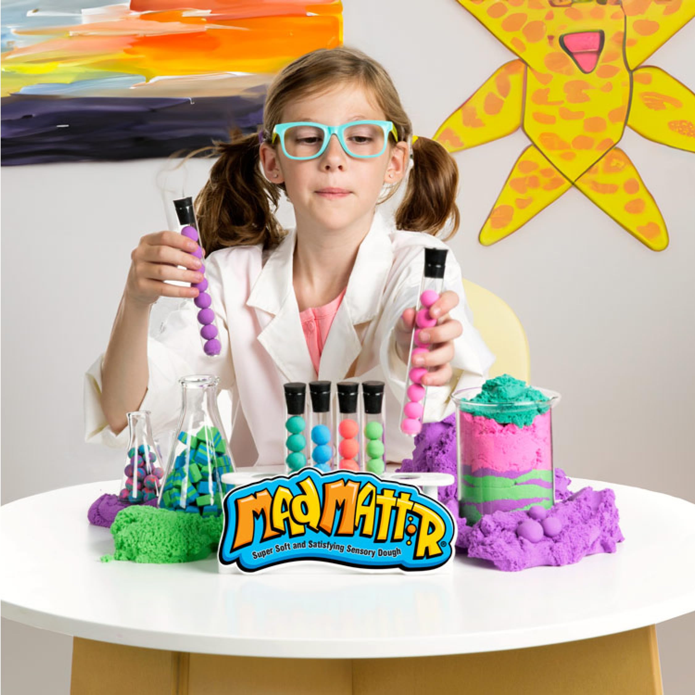 Mad Mattr - Super Soft & Non-Drying Modeling Dough for Kids (1-10oz Blue & 1-10oz Red) | Sensory Play, Stress Relief & Creative Arts & Crafts for Children