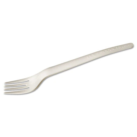 Eco-Friendly Compostable FORK Plantware - 6 Pack (1000/cs) | Biodegradable Utensils for Parties, Picnics & Sustainable Dining