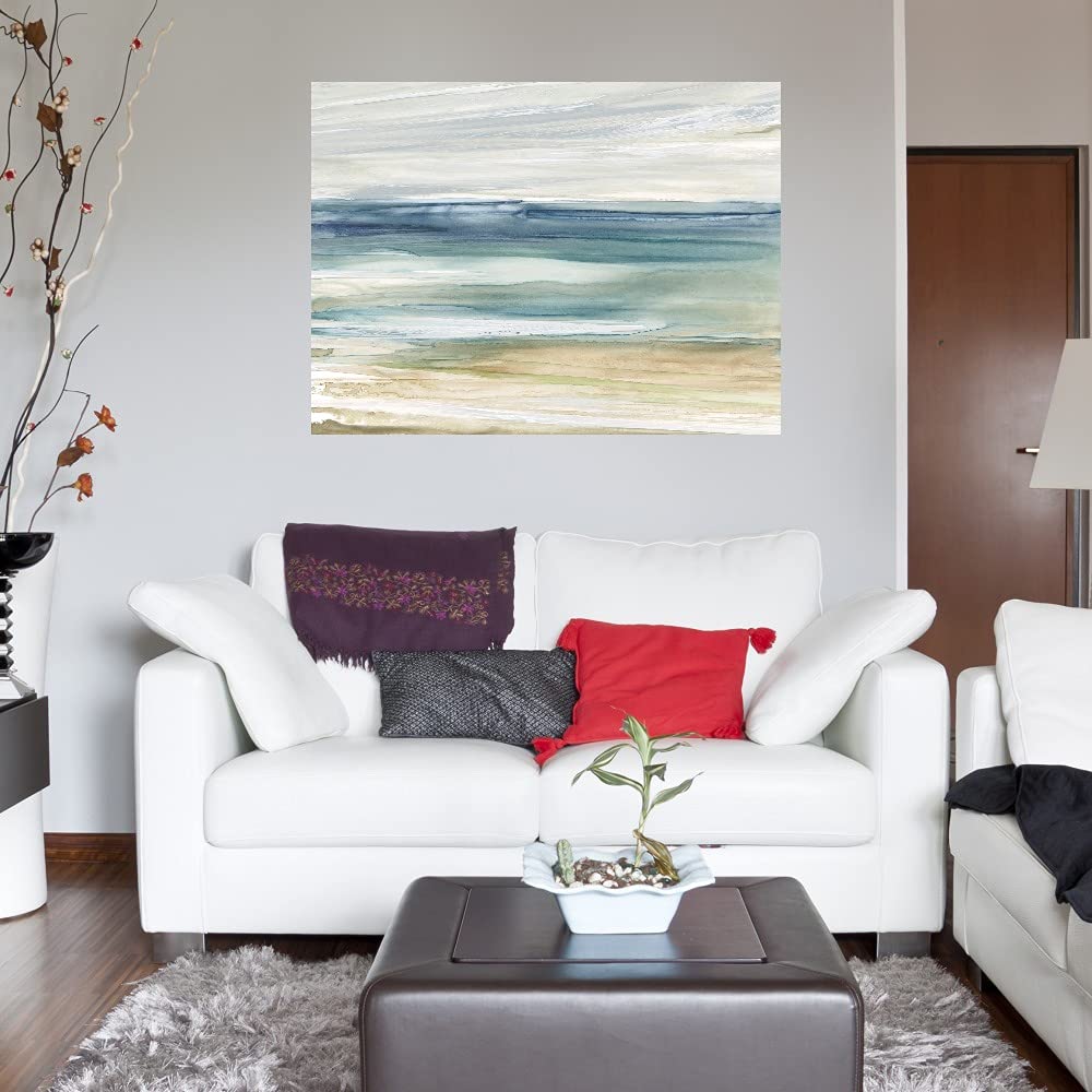Ocean Breeze Canvas Wall Art by Carol Robinson - Handmade Fine Art Painting for Living Room, Bedroom, Office Decor - 46x35 Inches Ready to Hang - Perfect for Coastal, Nautical & Beach House Themes