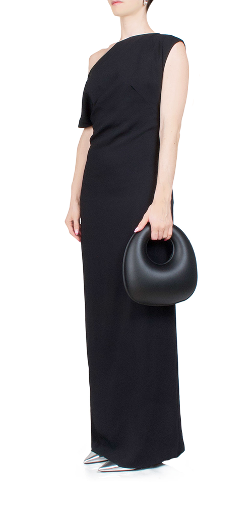 Elegant Asymmetrical Off Shoulder Black Dress for Women - Perfect for Evening Parties, Date Nights & Special Occasions