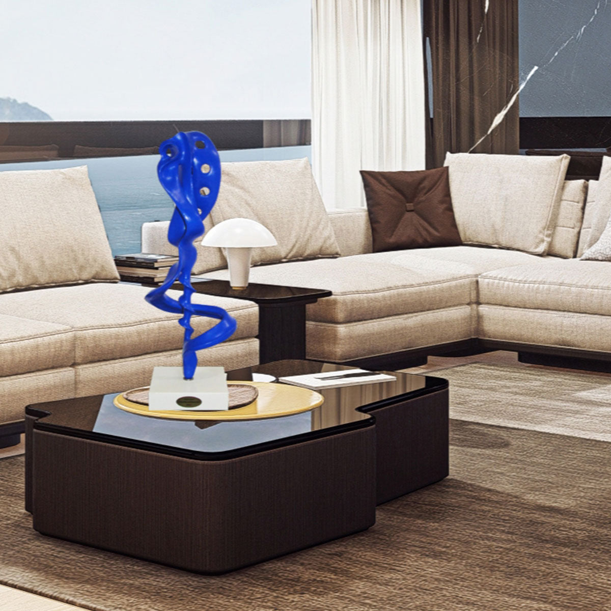 Sciamano Aluminum Sculpture - High-Quality Polymeric Materials Art Piece for Home Decor & Office Display