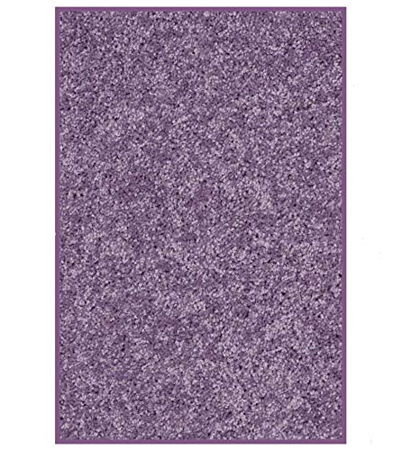 Stylish Lavender Purple 4-Foot Round Custom Carpet Area Rug - Perfect for Living Room, Bedroom, or Nursery Decor