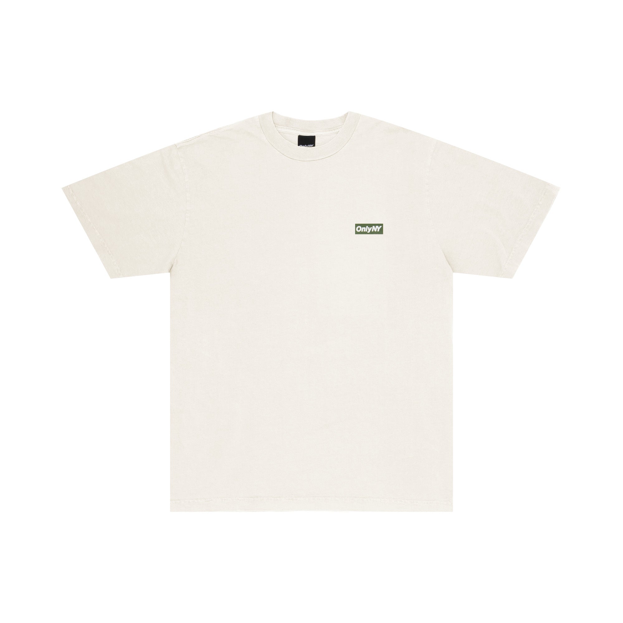 Only NY Block Logo T-Shirt - Natural Green Cotton Tee | Casual Streetwear for Men & Women | Perfect for Everyday Wear, Outings & Urban Fashion