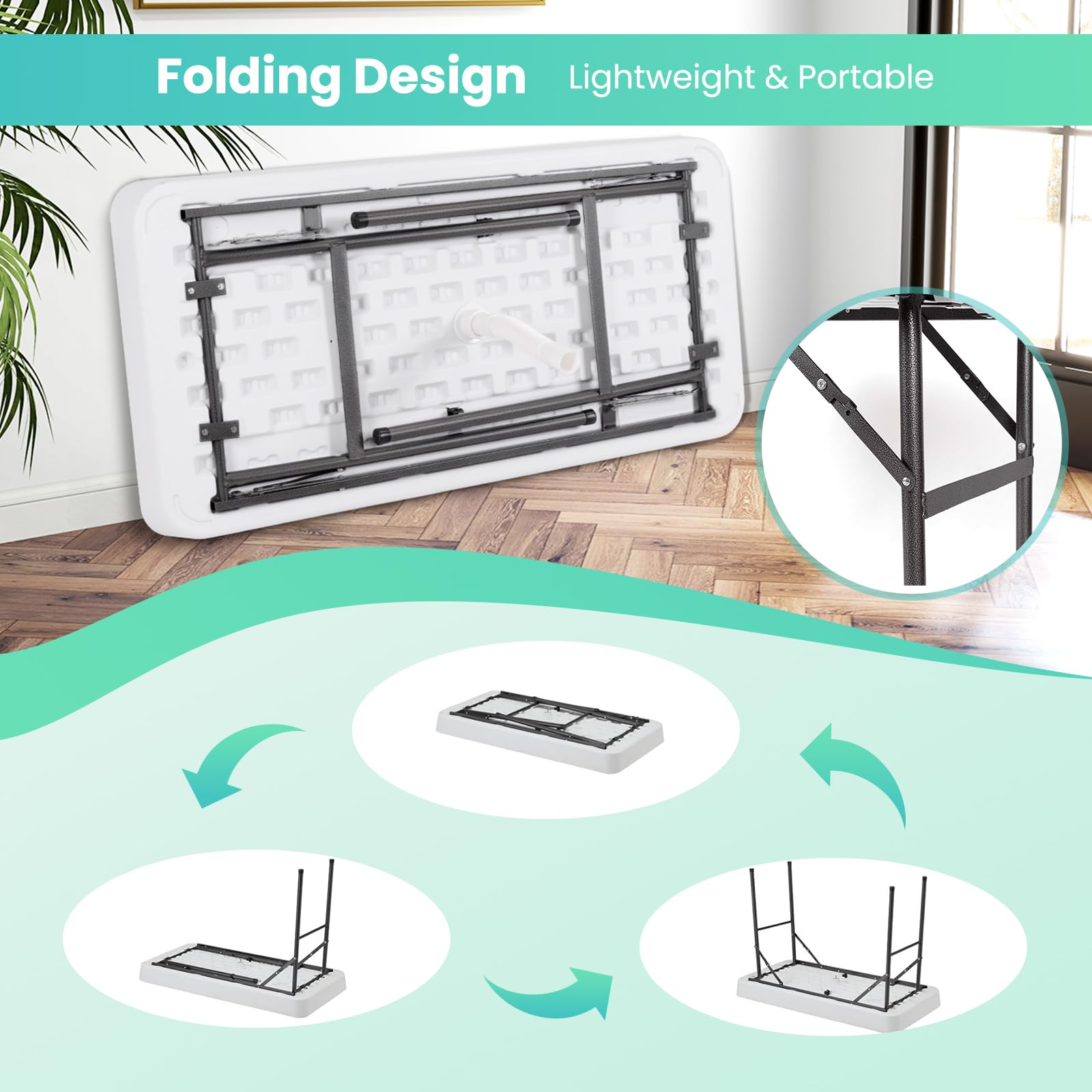 SAFSTAR 4FT Portable Ice Table with Drain & Removable Skirt - Foldable Outdoor Cooler Table for Drinks & Beverages | Perfect for BBQs, Weddings, Parties & Outdoor Events - Chilling Solution for Backyard Gatherings, Tailgating & Camping