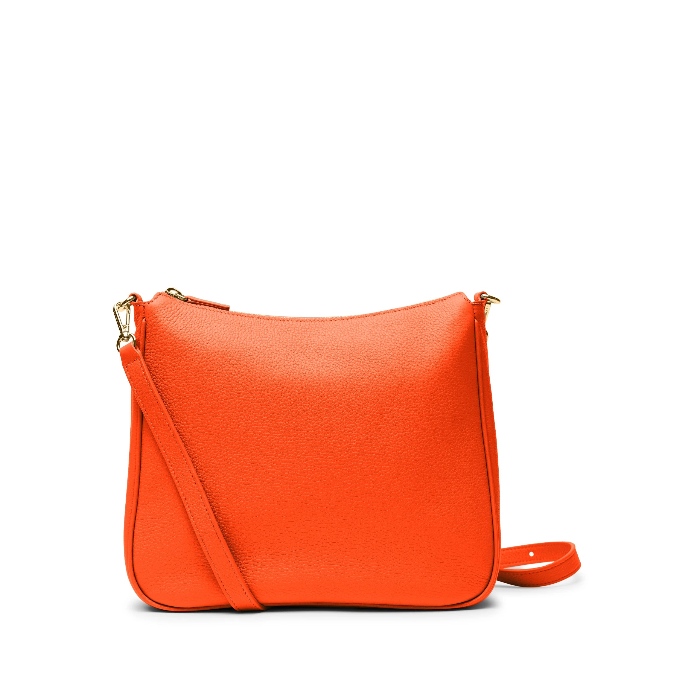 Greta Chain Medium Crossbody Bag in Clementine Orange - Stylish & Lightweight Purse for Women, Perfect for Everyday Use, Shopping, and Travel