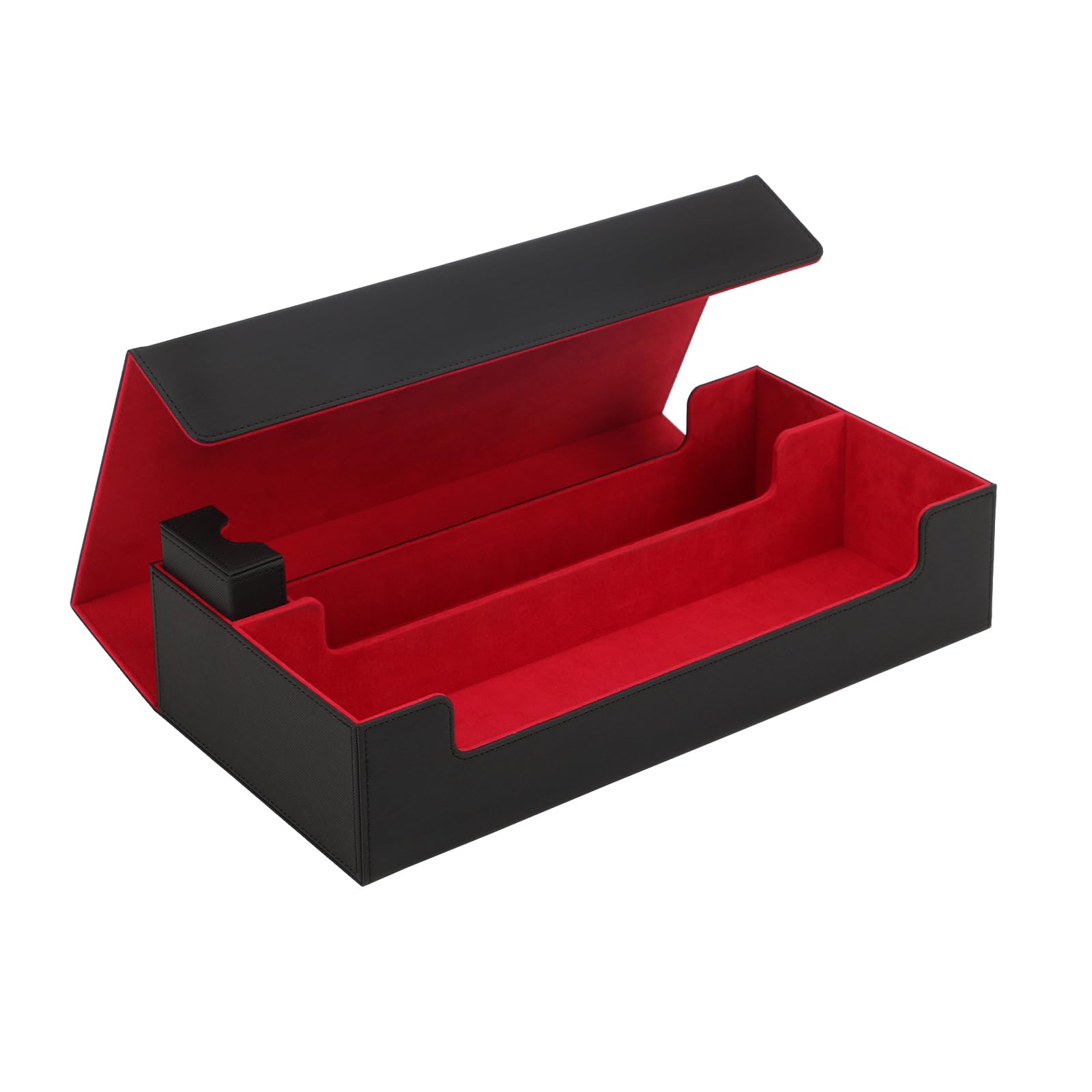 Magnetic Playing Cards Storage Box - PU Leather Deck Card Case for Game Cards, Poker, MTG & Collectible Cards - Portable & Durable Card Holder for Travel, Home & Game Nights