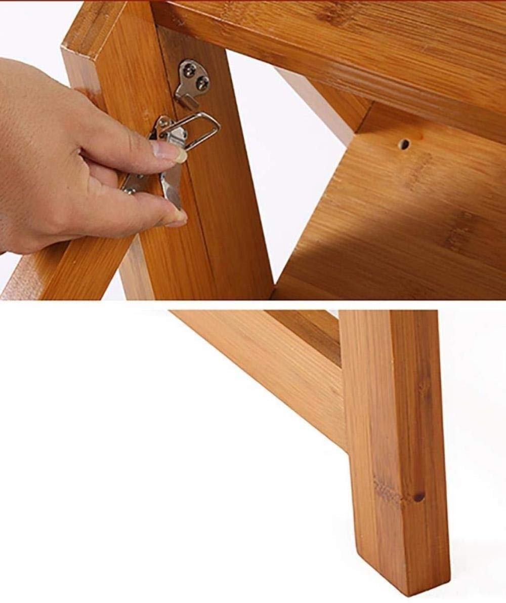 Foldable Bamboo Step Stool for Home, Multi-Functional Climbing Ladder Stool for Indoor Use - Perfect for Kitchen, Bathroom, and Storage Access