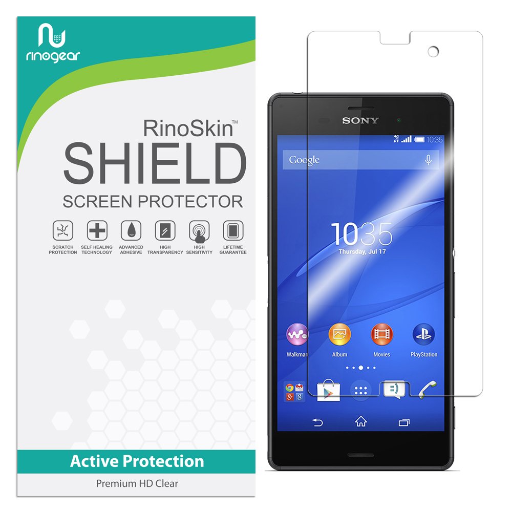 RinoGear Sony Xperia Z3 Screen Protector - Case Friendly, Flexible TPU Film with Full Coverage - Clear HD Protection for Daily Use & Outdoor Activities