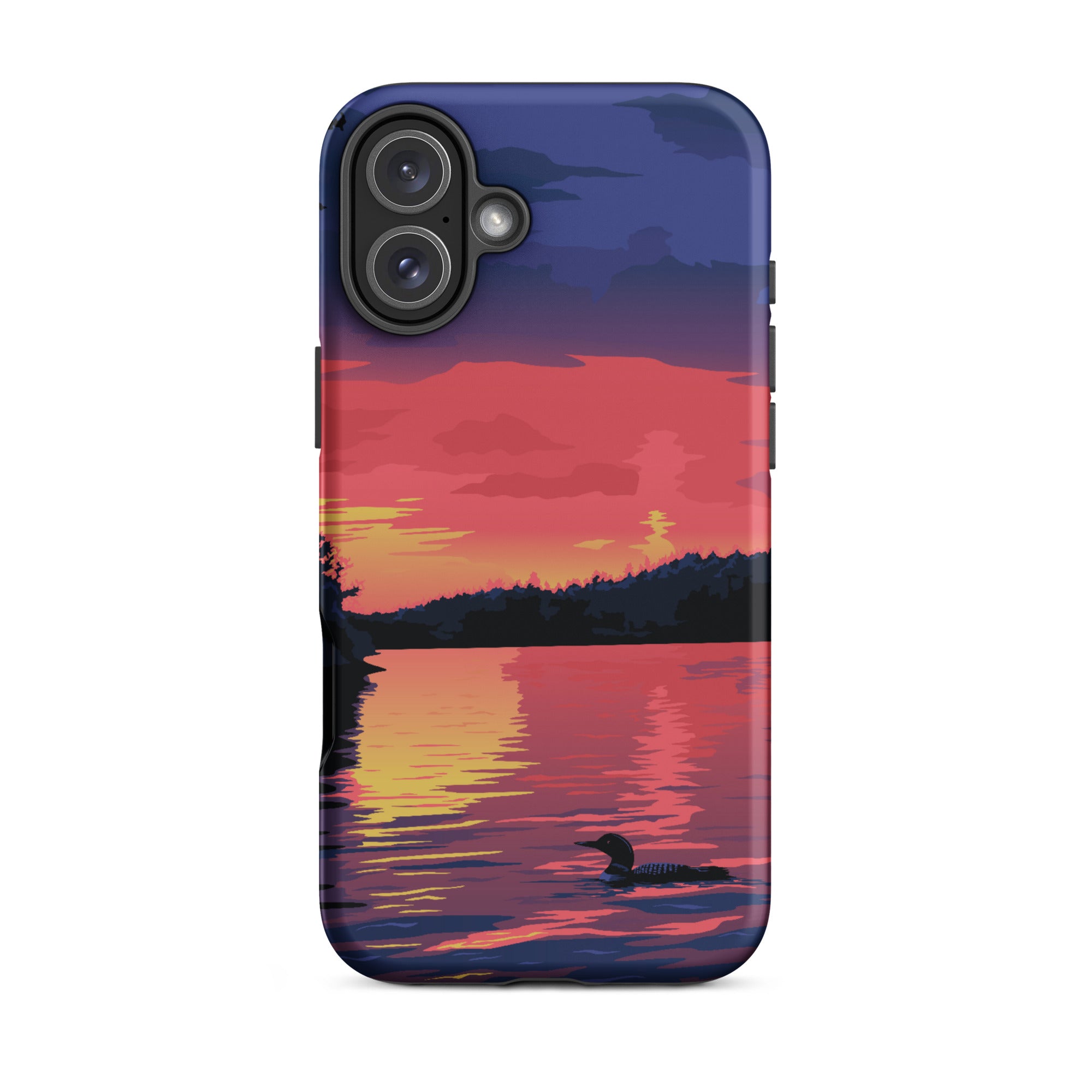 Premium iPhone Protective Case with Sunset Loon Design - Shockproof & Scratch-Resistant Cover for iPhone [Models] | Perfect for Outdoor Adventures, Travel & Daily Protection