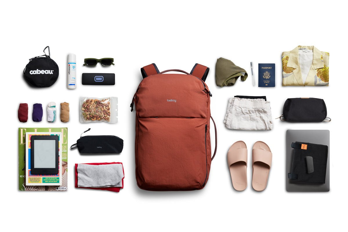 Bellroy Lite Travel Pack 30L - Lightweight Waterproof Backpack for Hiking, Camping & Air Travel | Durable Carry-On Luggage with Laptop Compartment