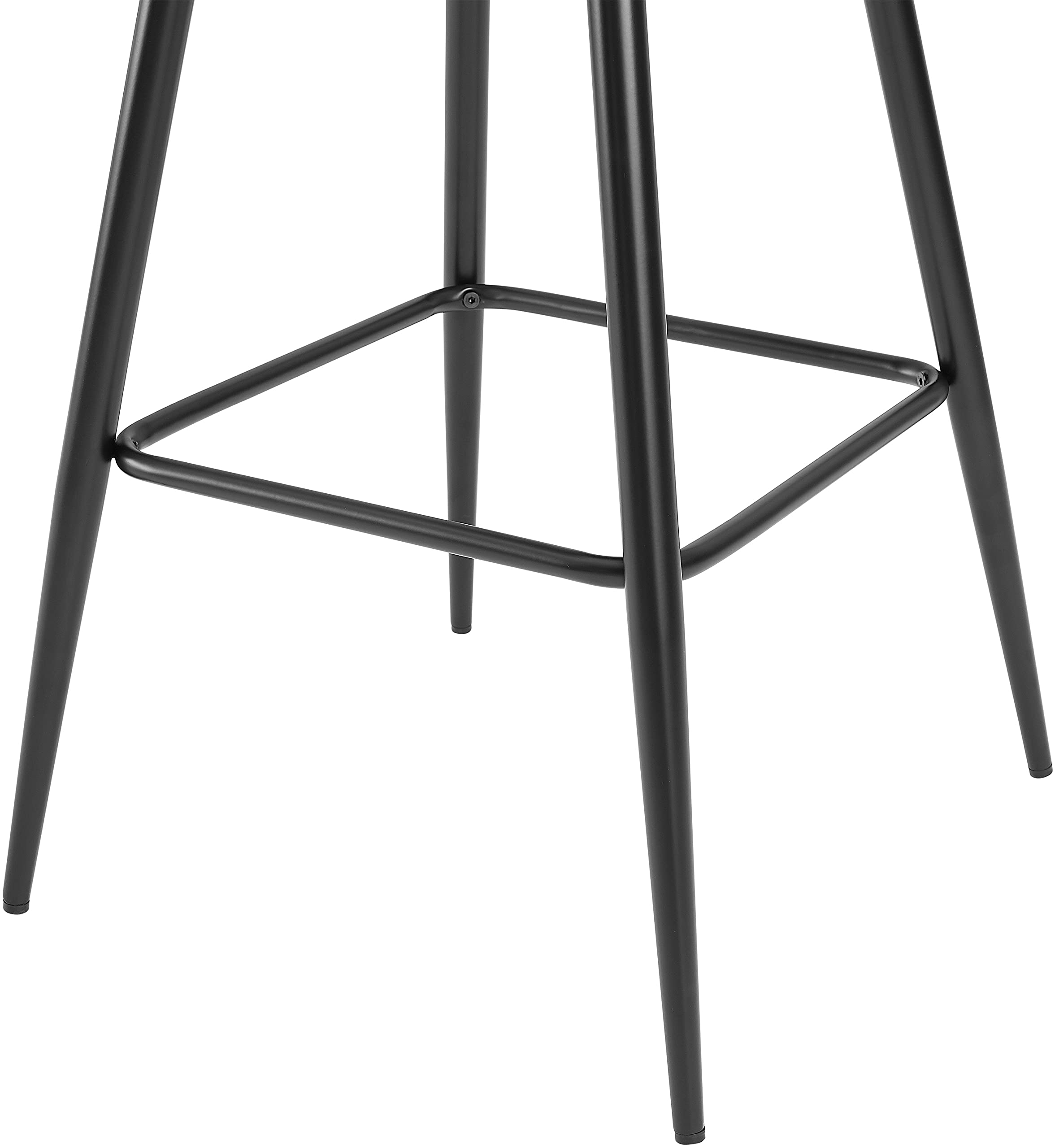 Crosley Furniture Weston Upholstered Bar Stools Set of 2 - Distressed Black & Matte Black Counter Height Stools for Kitchen Island, Breakfast Bar & Home Decor