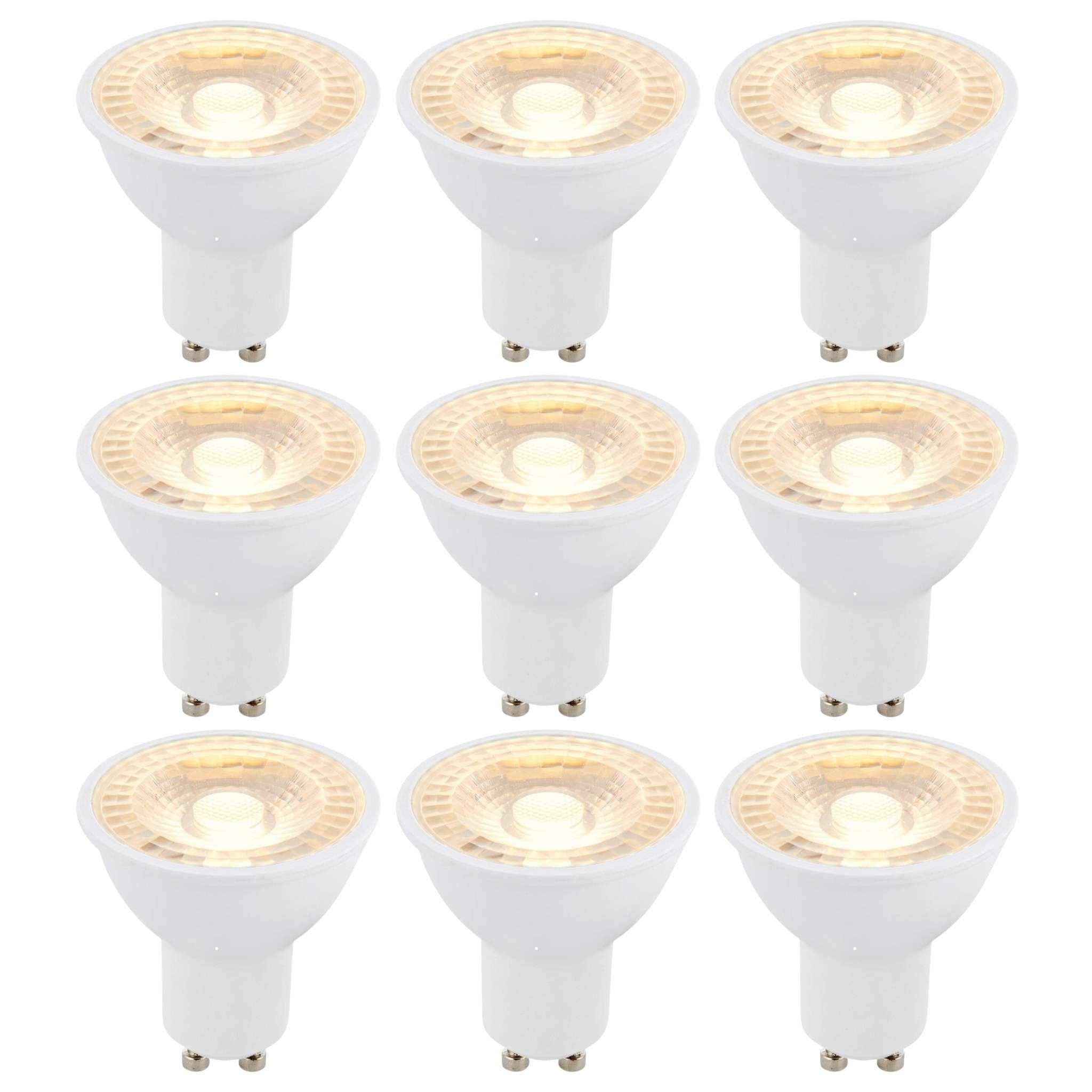 9-Pack GU10 LED Bulbs 6W 38° Beam Angle Warm White 2700K - Perfect for Recessed Lighting, Track Lights, and Home Accent Lighting