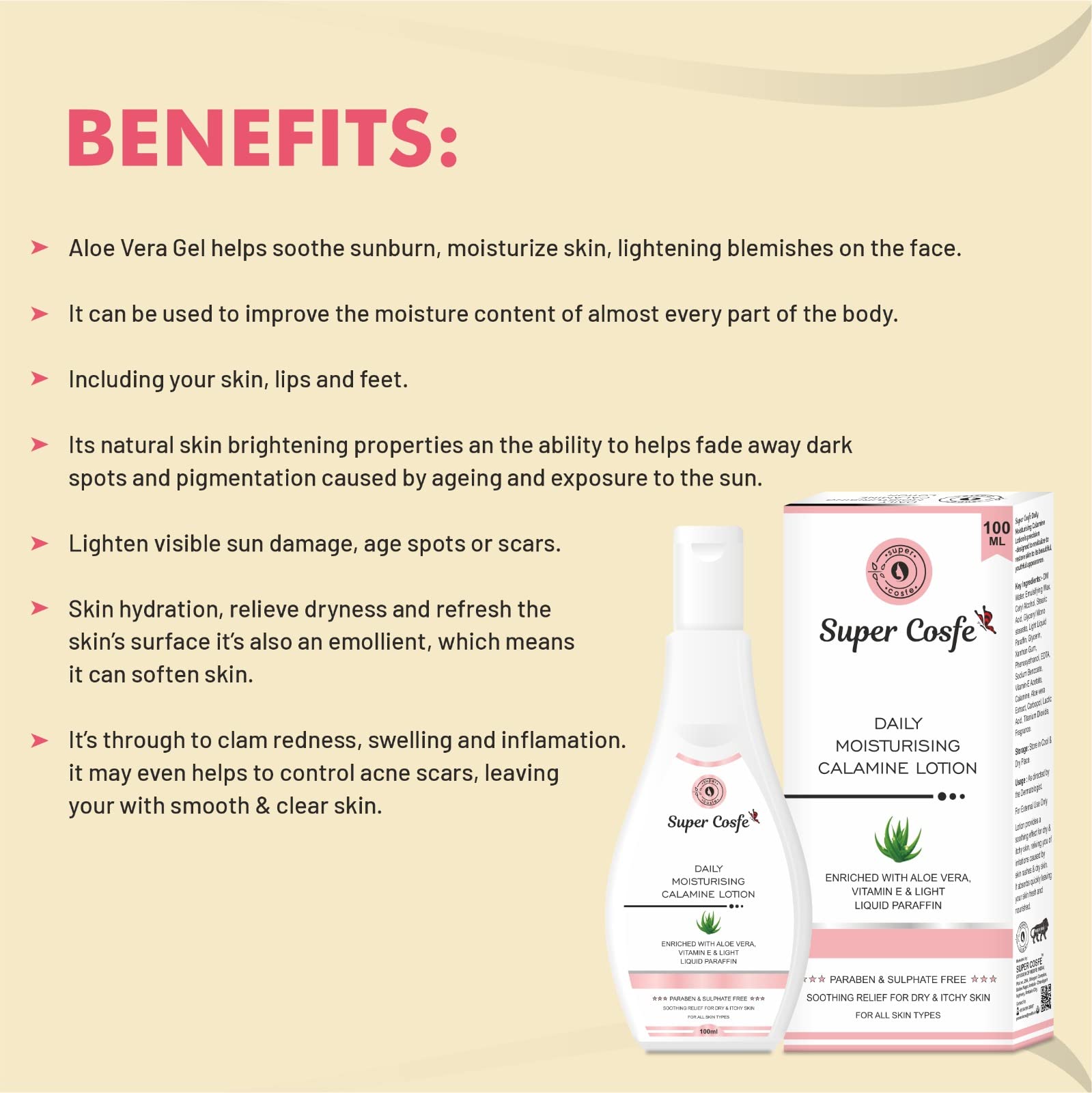 Best Calamine Lotion for Oily Skin - Daily Moisturizing Face & Body Lotion with Aloe Vera, Glycerin & Zinc Oxide - Controls Excess Oil, Reduces Pimples, Dark Spots & Blackheads - Perfect for Acne-Prone Skin & Daily Skincare Routine