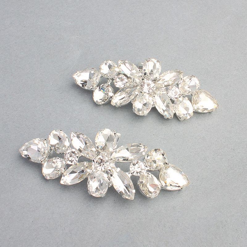 1 Pair Elegant Wedding Shoe Clips - Handcrafted Rhinestone Buckle Accessories for Bridal Shoes, Prom, and Special Occasions