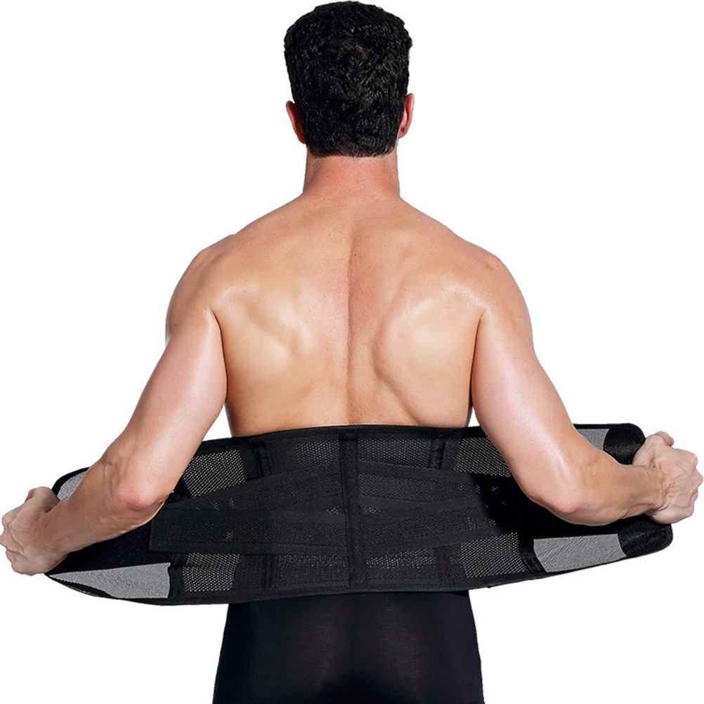 WINOMO Slimming Trimmer Waistband for Men & Women - Weight Loss Waist Belt, Calorie Burning, Belly Fat Reducer - Size L (Black) - Perfect for Workouts, Gym & Home Use