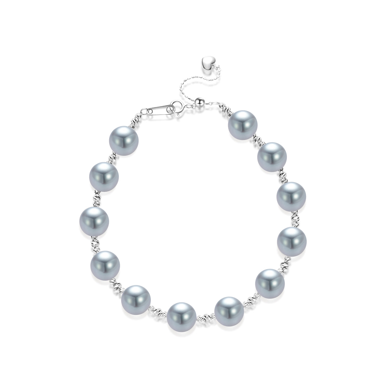 18K Solid Gold Silver Blue Akoya Pearl Bracelet for Women - Elegant Jewelry Gift for Wedding, Anniversary & Special Occasions | KB00037