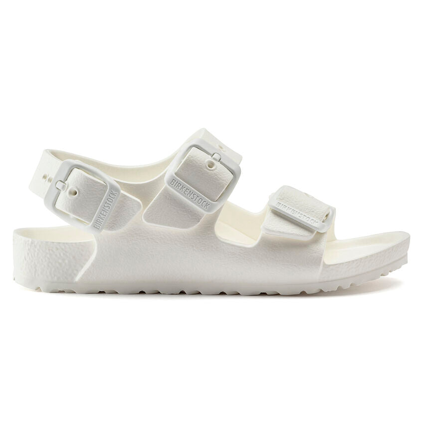 Birkenstock Kids Milano Essentials EVA Sandals - White | Comfortable & Durable Waterproof Shoes for Beach, Pool & Summer Outdoor Activities