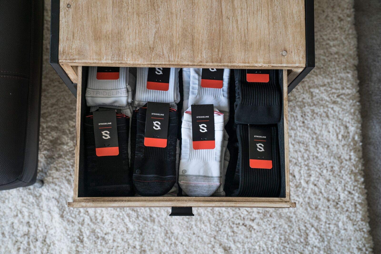 Strideline Basic Crew Socks 8-Pack - Quad-Ply Yarn Padding, Direct Compression & Zoned Cushioning for All-Day Comfort - Perfect for Running, Hiking, Gym & Everyday Wear