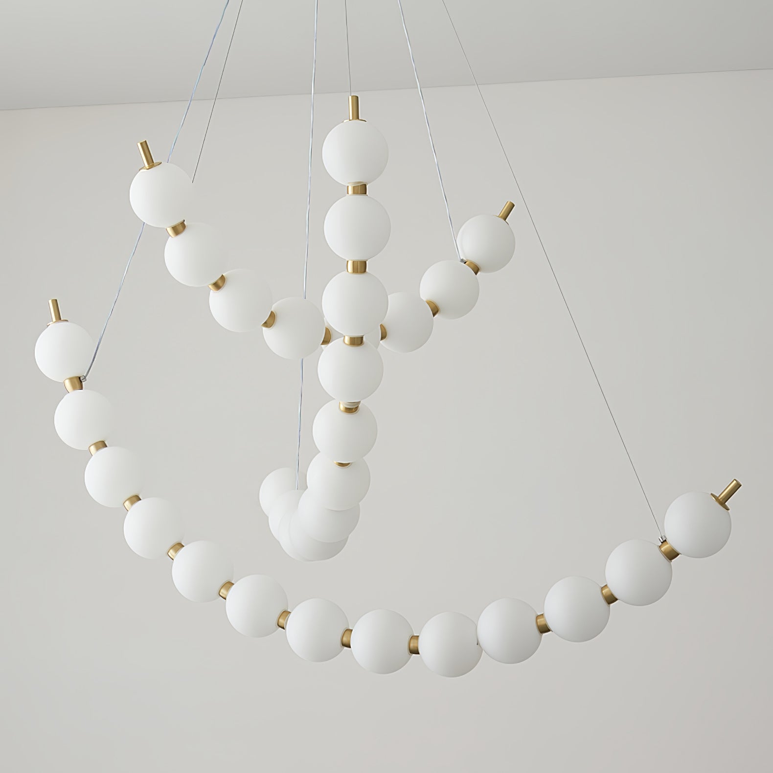 Elegant Acrylic Pearls Chandelier - Crystal-Like Ceiling Light Fixture for Dining Room, Bedroom & Living Room Decor