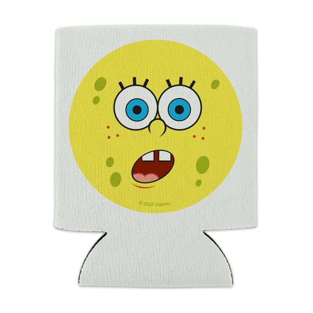 SpongeBob SquarePants Insulated Can Cooler - Collapsible Drink Sleeve with Surprise Face Design - Keeps Beverages Cold for Hours - Perfect for Beach, Pool Parties & Outdoor Adventures