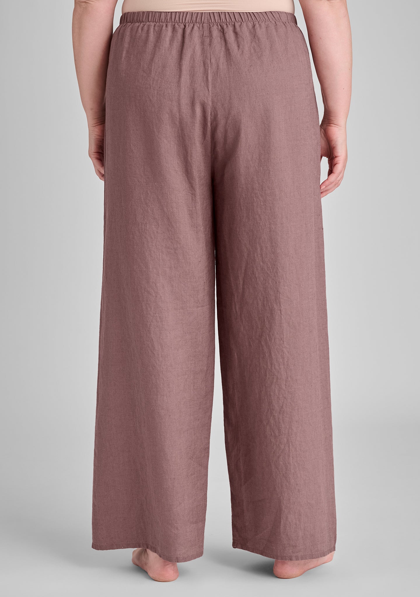 Boxd Down Full Length Linen Pants for Women - Comfortable Summer Wide Leg Trousers - Breathable Casual Lounge Pants for Travel, Yoga & Beach