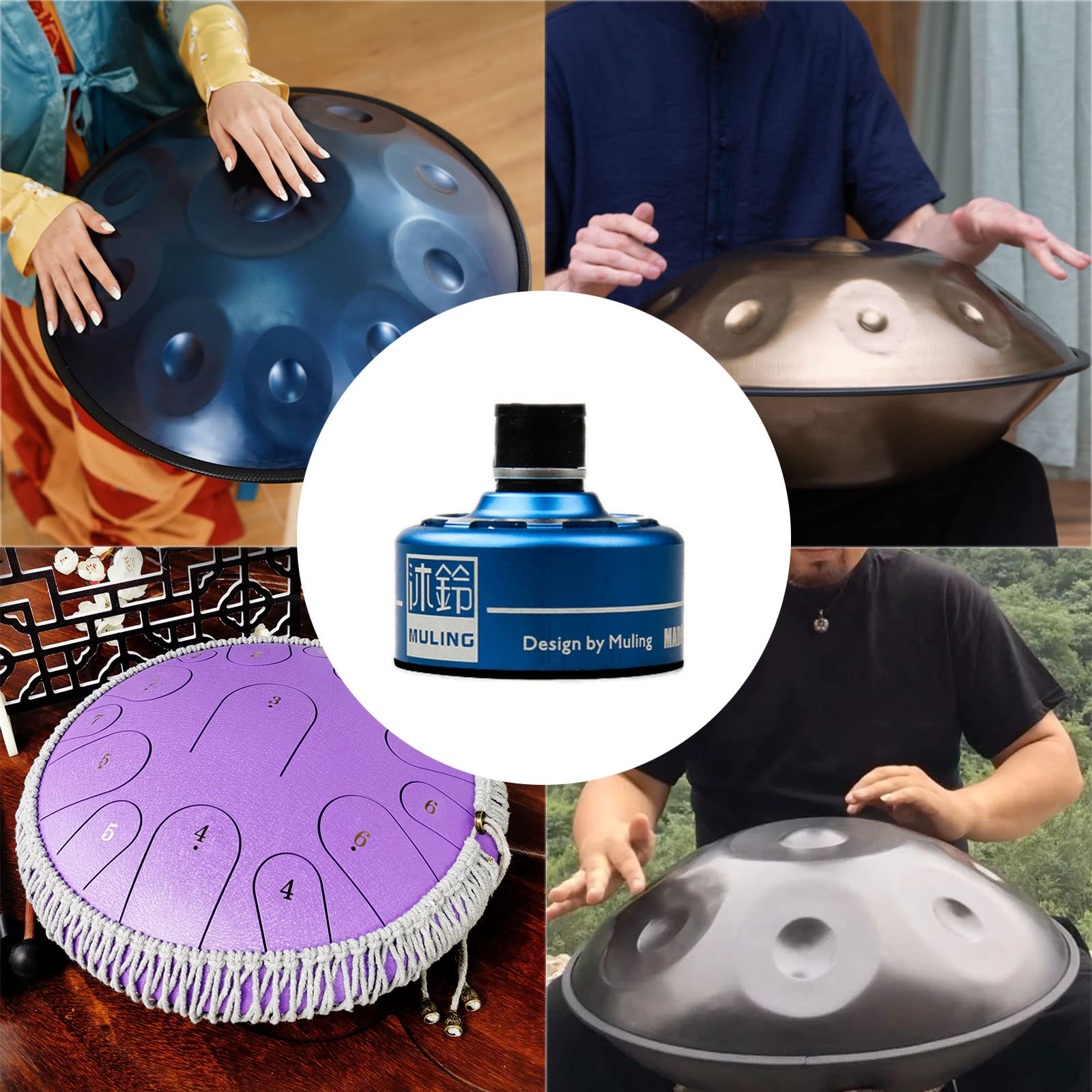 Premium Magnetic Contact Pickup for Handpan, Steel Drum & Tongue Drum - Portable with Carrying Bag - Ideal for Live Gigs, Studio Recording & Practice Sessions
