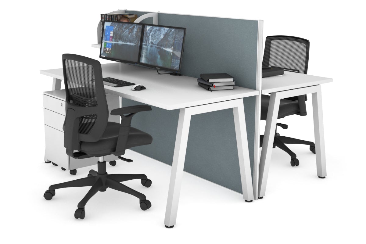 Horizon Quadro 2-Person Office Workstation Bench with A-Legs - 47.2