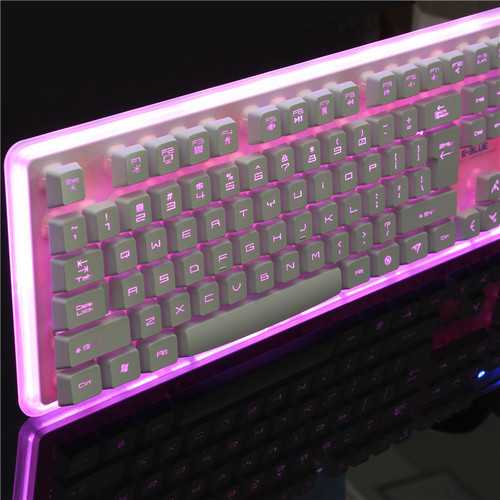 E BLUE K725 104-Key RGB Backlit Mechanical Gaming Keyboard with 7 Color Modes & Adjustable LED Effects - Perfect for PC Gaming, Esports & Office Work