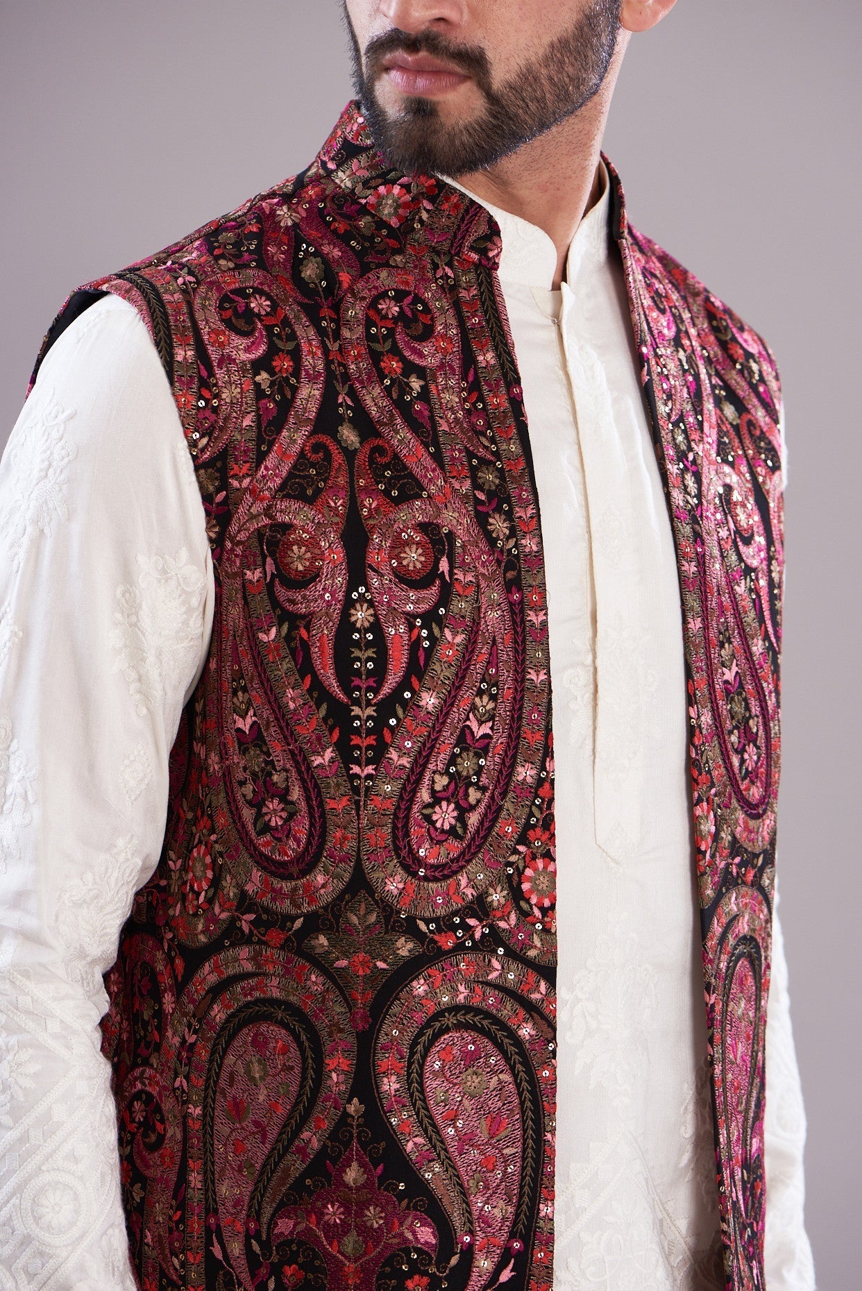 Elegant Kalamkari Long Open Shrug - Handmade Indian Cotton Cover-Up for Women - Perfect for Beach, Festival & Boho Fashion