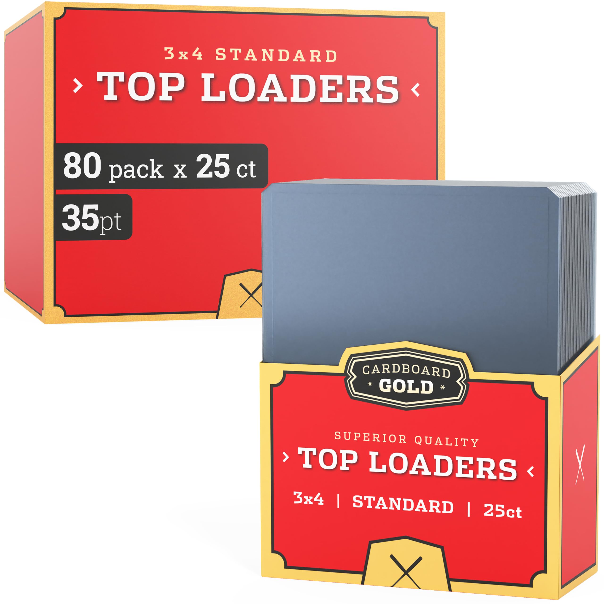 35pt Top Loaders for Trading Cards - 2000 Count Bulk Pack - 3x4 Inch Premium Clear Hard Plastic Sleeves - Perfect for Baseball, Pokemon, MTG & Sports Card Protection - Great for Collectors, Grading & Display Cases