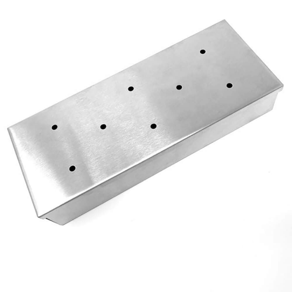 Norpro Stainless Steel Smoker Box for BBQ Grill - Wood Chips Flavor Infuser for Gas, Charcoal & Pellet Grills - Perfect for Backyard Cookouts, Camping & Outdoor Cooking