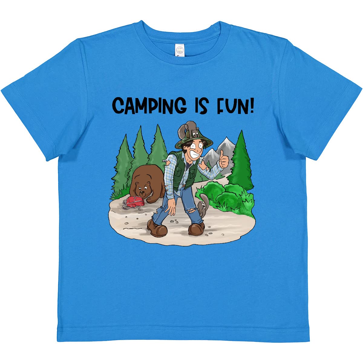 Inktastic Camping is Fun Women's T-Shirt - Comfortable Graphic Tee for Outdoor Enthusiasts - Perfect for Hiking, Camping & Adventure Trips