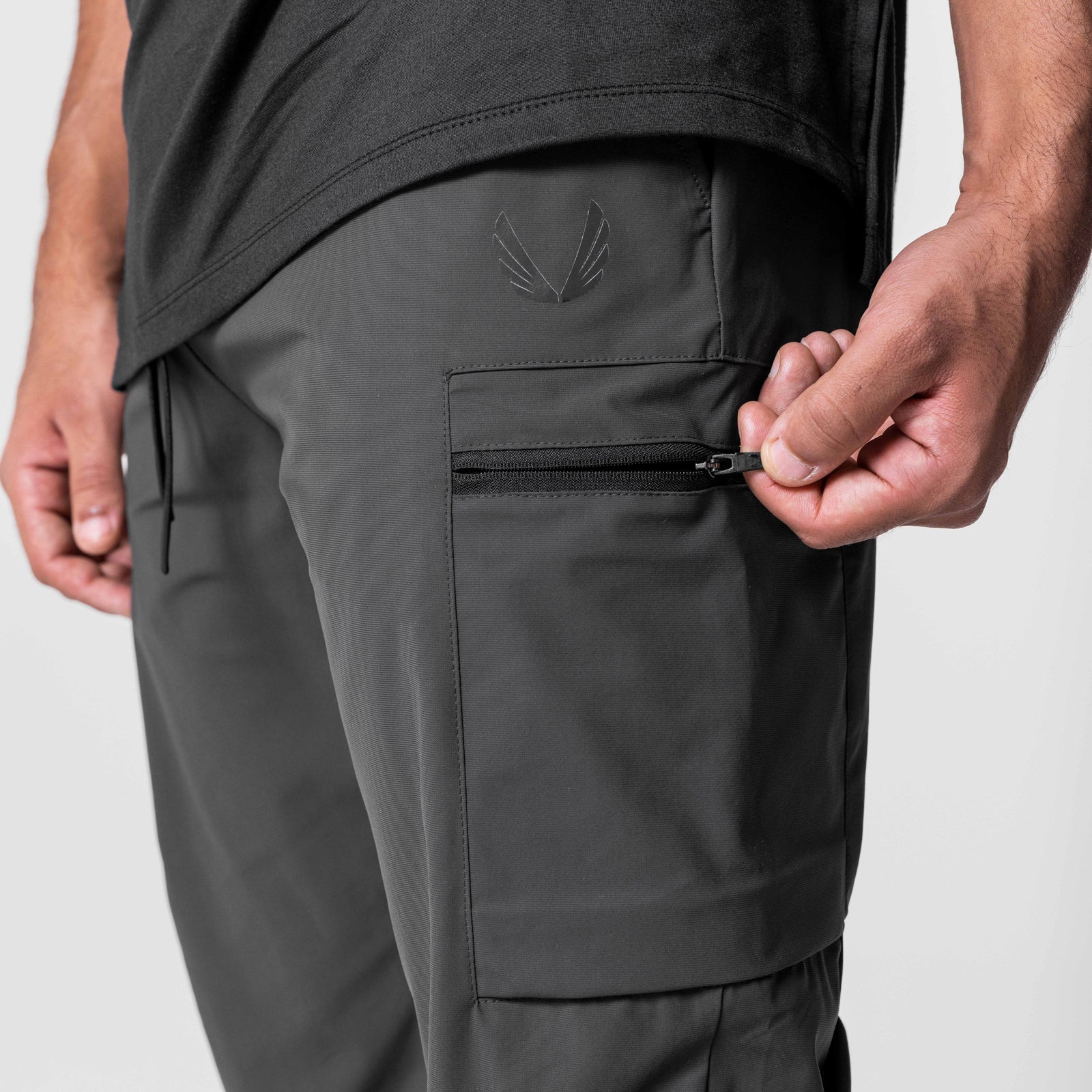ASRV Tetra Lite Standard Zip Jogger - Men's Lightweight Running Pants with Zippered Pockets for Gym, Workout & Outdoor Activities