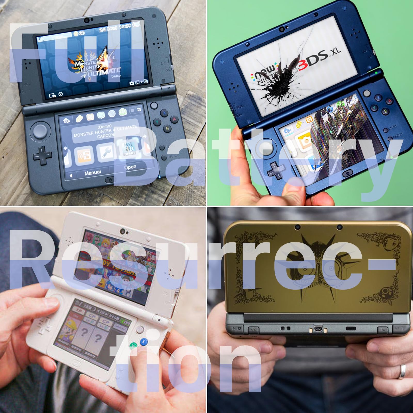 Upgraded SPR-003 3200mAh High Capacity Li-ion Battery Replacement for Nintendo 3DS XL/New 3DS XL/LL & Switch Console - Includes Repair Tool Kit | Perfect for Gaming Sessions, Travel & Backup Power