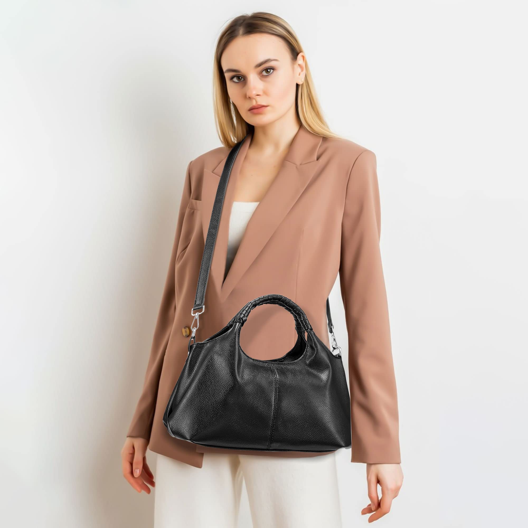 Top Handle Satchel - Genuine Leather Purses & Handbags for Women | Hobo Crossbody Bags | Premium Leather Handbags | Perfect for Work, Travel & Everyday Use