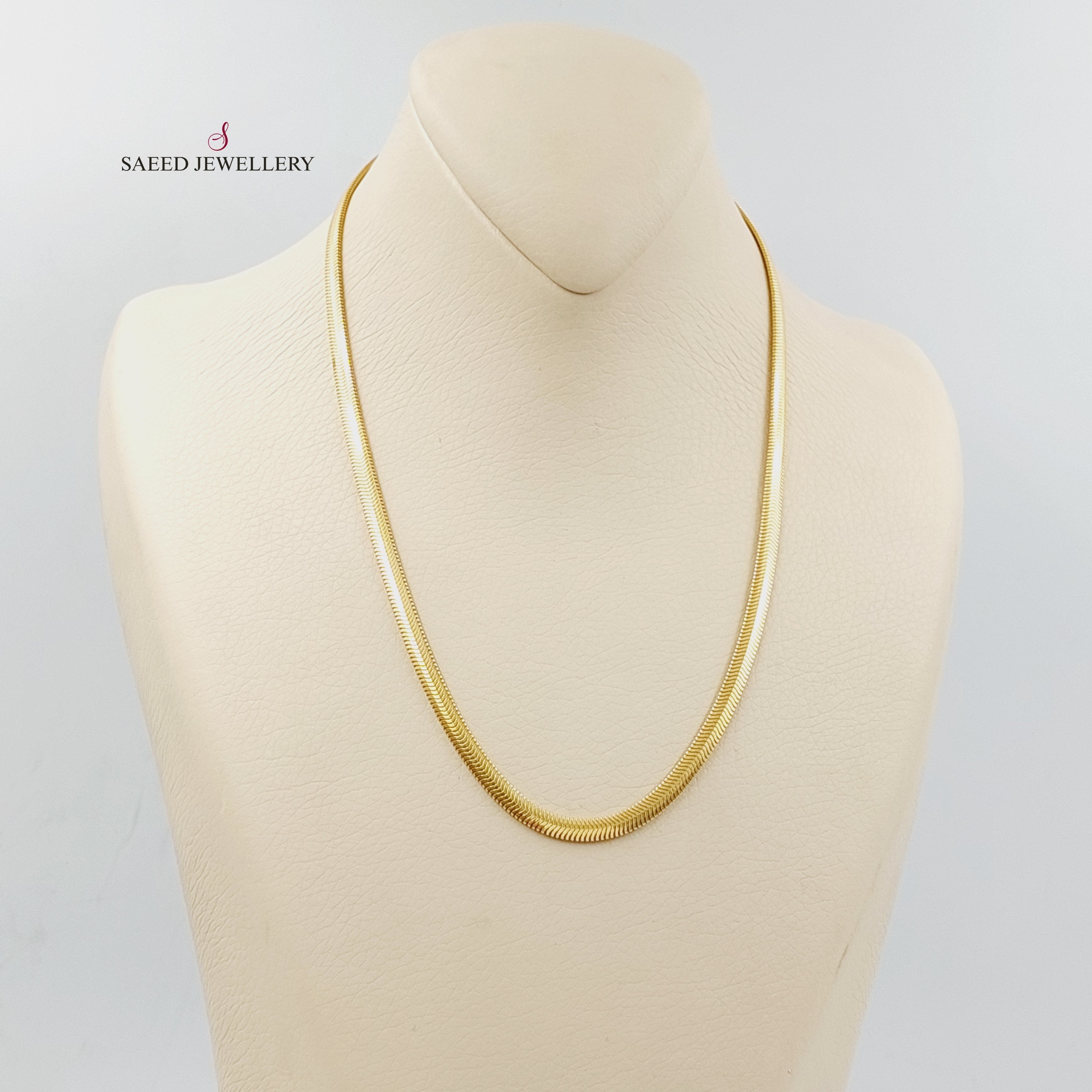 5mm Flat Snake Necklace Chain - Dainty Gold Silver Stainless Steel Jewelry for Women, Men | Perfect for Layering, Gift Giving, Everyday Wear