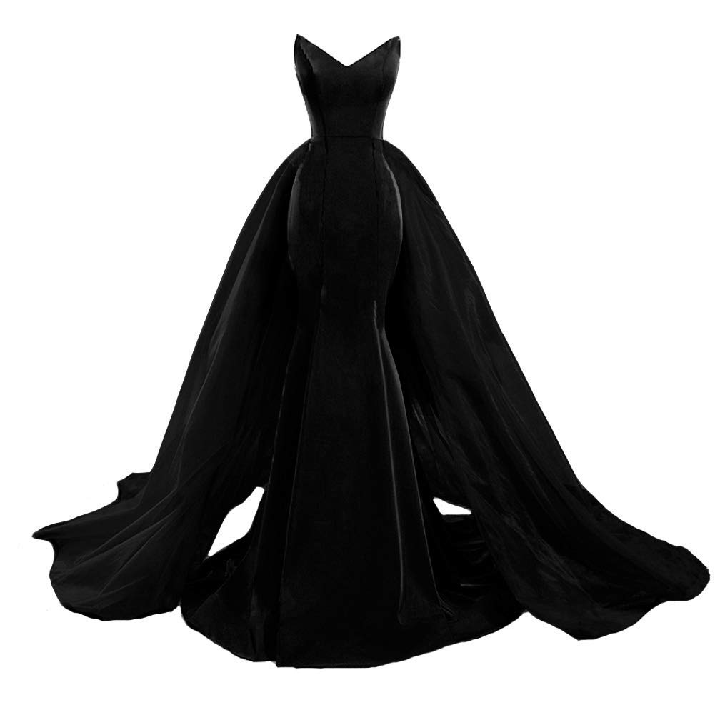 Elegant Mermaid Prom Dresses for Women - V-Neck Long Formal Evening Gowns with Train - Perfect for Homecoming, Quinceañera & Black Tie Events