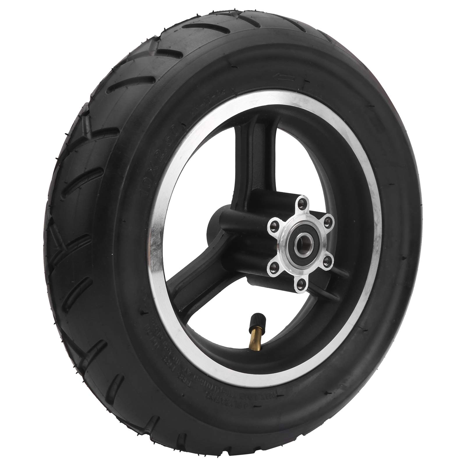 10x2.5 Inch Electric Scooter Tires with Wheel Hub - Durable Rubber Inflatable Inner Tube Replacement for Electric Scooters - Perfect for Commuting, Urban Travel & Outdoor Adventures