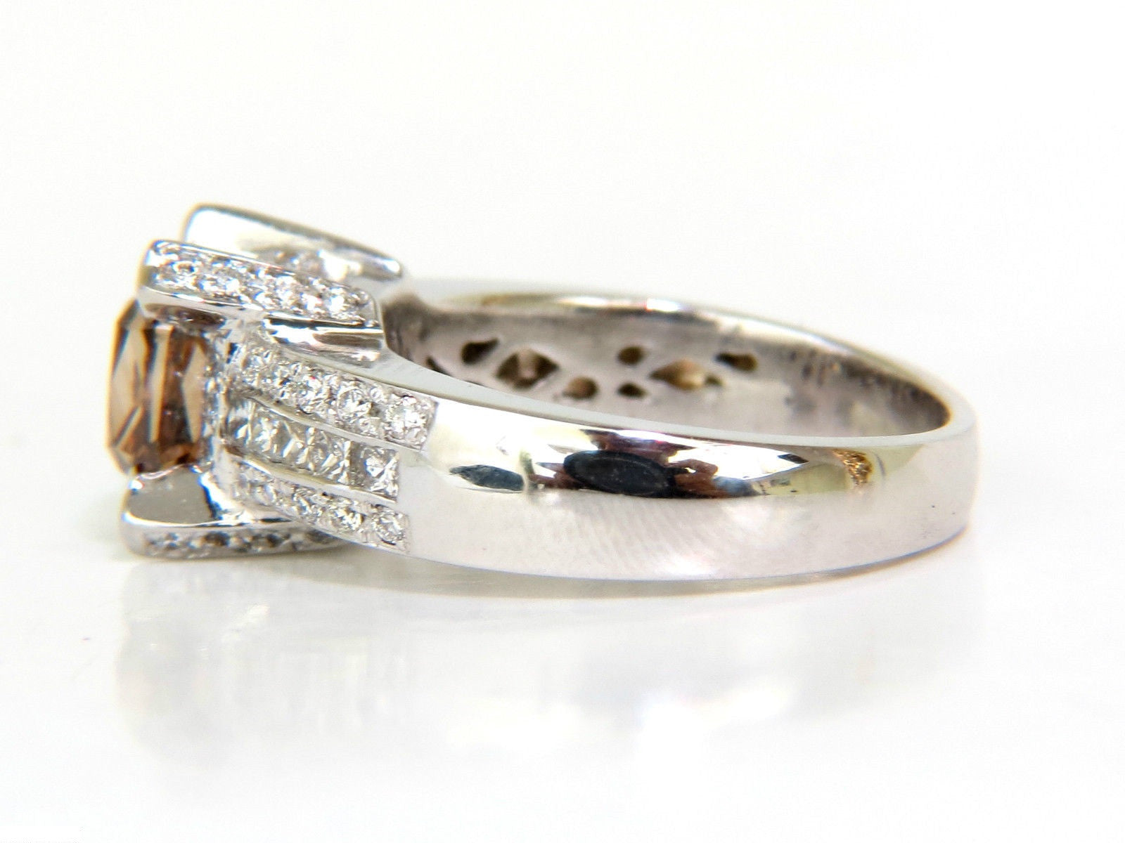 2.76CT GIA Certified Natural Fancy Orange Brown Diamond Ring - 14KT Gold G/VS Clarity - Elegant Jewelry for Weddings, Anniversaries & Special Occasions