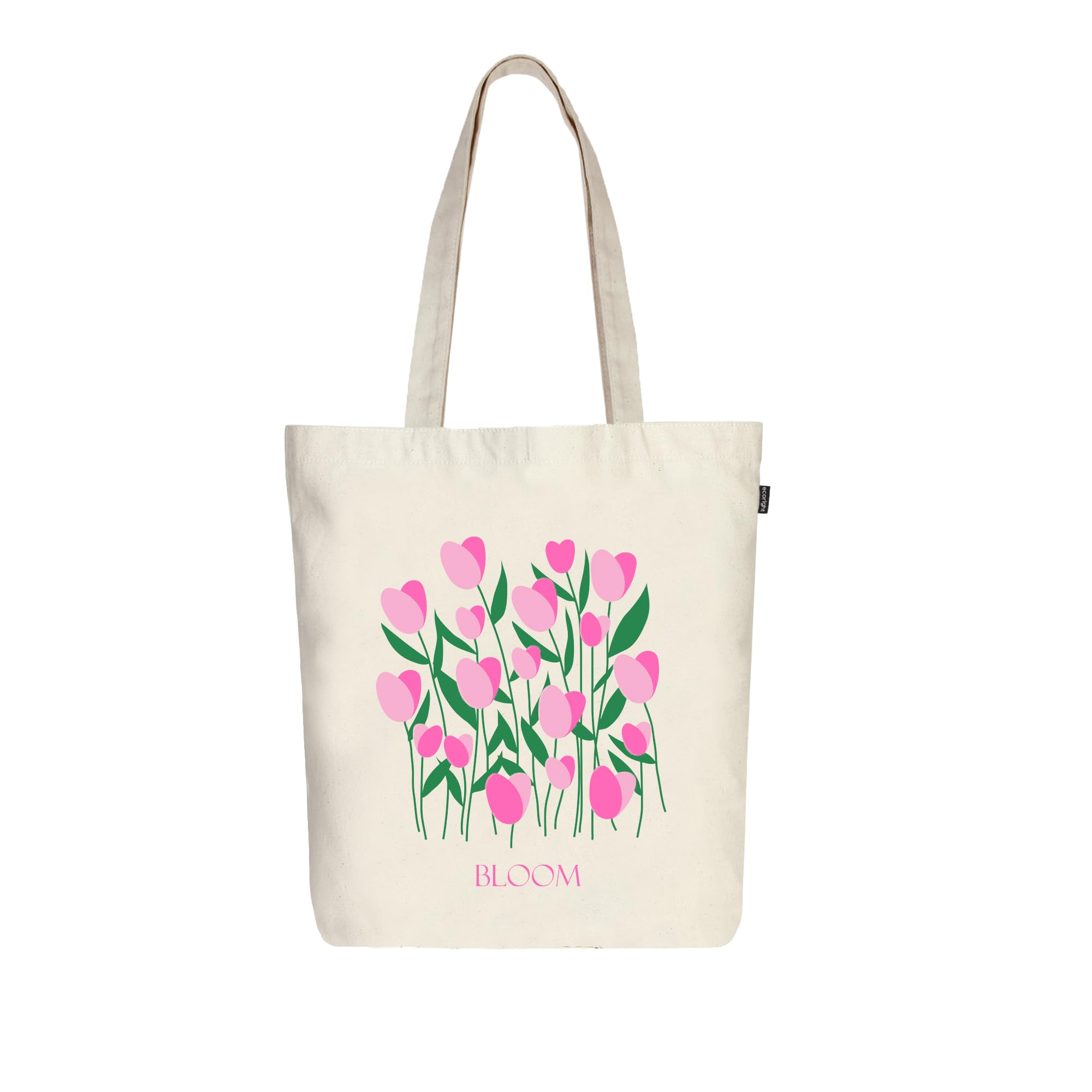 Ecoright 100% Organic Cotton Canvas Tote Bags for Women with Zipper - Stylish College Backpack for Girls, Reusable Shopping Bag, Perfect for Travel, Beach & Daily Use