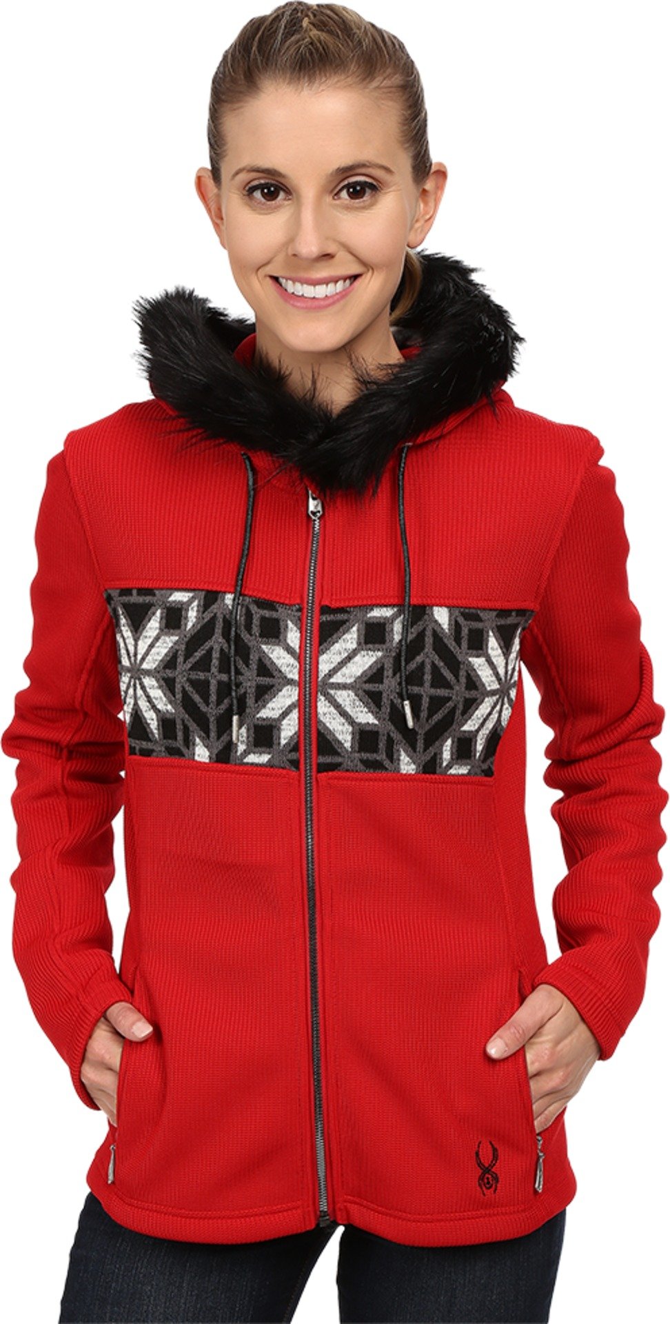 Spyder Women's Soiree Faux Fur Hoodie - Winter Warm Fleece-Lined Jacket with Cozy Hood for Outdoor & Casual Wear | Skiing, Snowboarding & Daily Fashion
