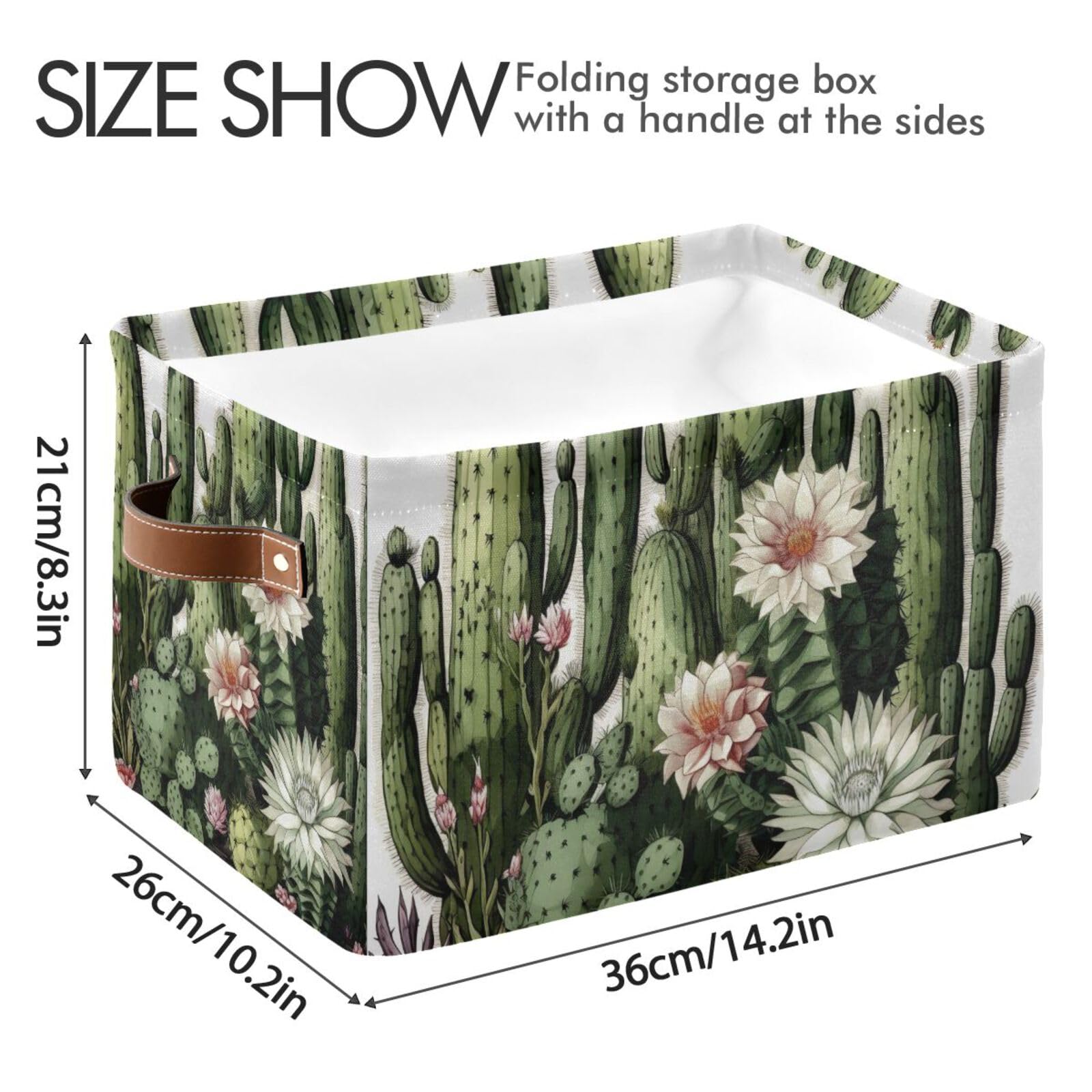 Foldable Rectangle Canvas Storage Baskets with Handles - 2 Pack Organizer Boxes for Clothes, Home & Office Organization | Perfect for Closet Shelves, Bedroom Decor & Space Saving Storage Solutions