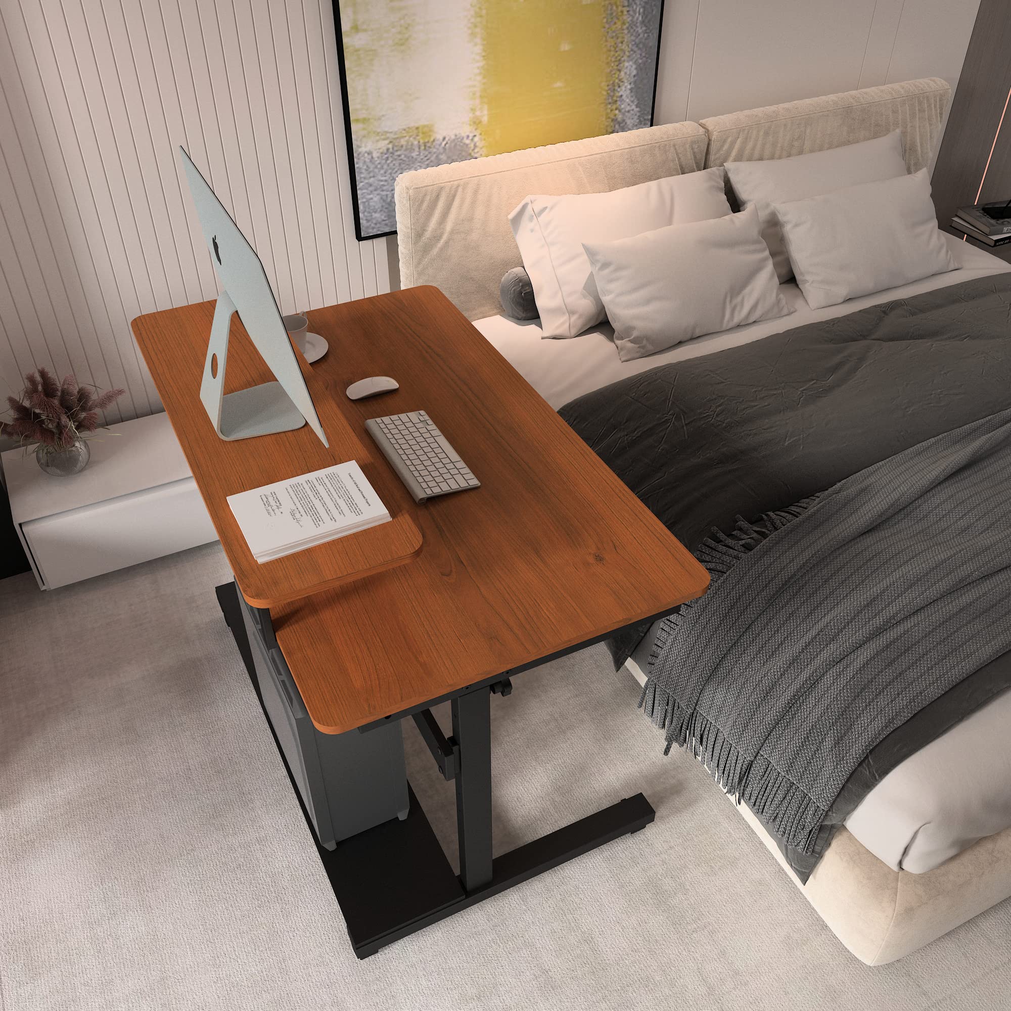Height Adjustable Standing Desk with Wheels - 41
