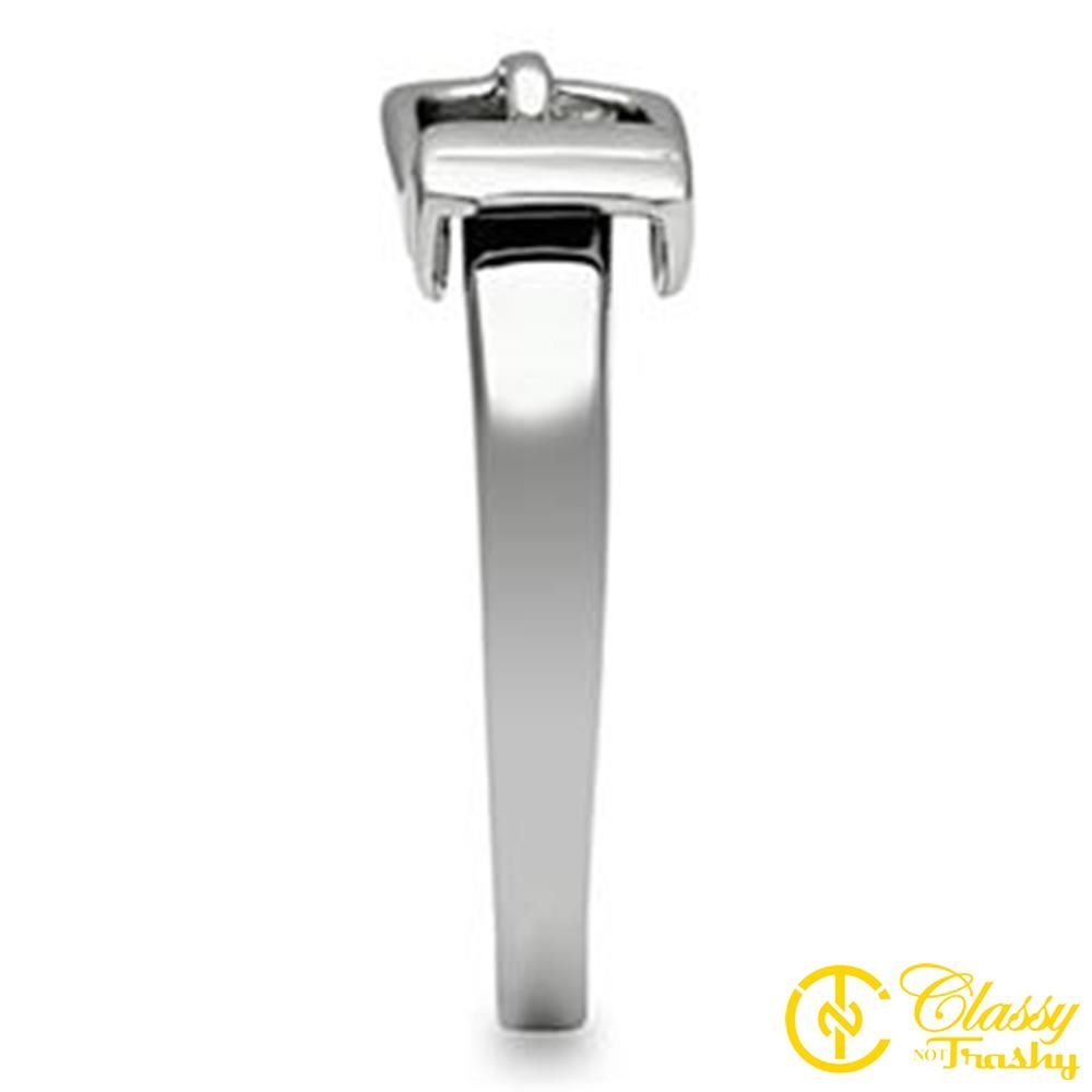 Women's Fashion Jewelry Ring - Premium Stainless Steel Belt Style Ring Size 8 for Women | Elegant Gift for Birthday, Anniversary & Everyday Wear
