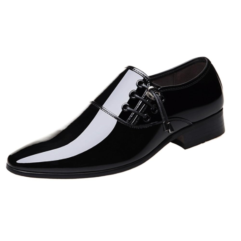 Men's Oxford Dress Shoes - Pointed Toe Formal Italian Leather Business Shoes for Wedding, Prom & Office | Classic Party & Casual Wear for Professional Occasions