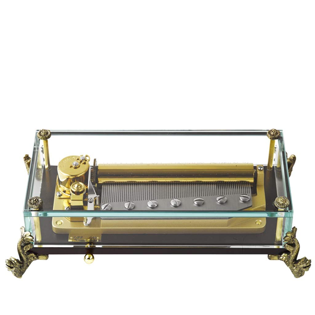 AVEO Glass Music Box with 78 Tones - Handmade Retro Sky City Clockwork Musical Box for Girls, Perfect Birthday Gift, Christmas & New Year Present | Ideal for Bedroom Decor, Wedding Favors & Special Occasions
