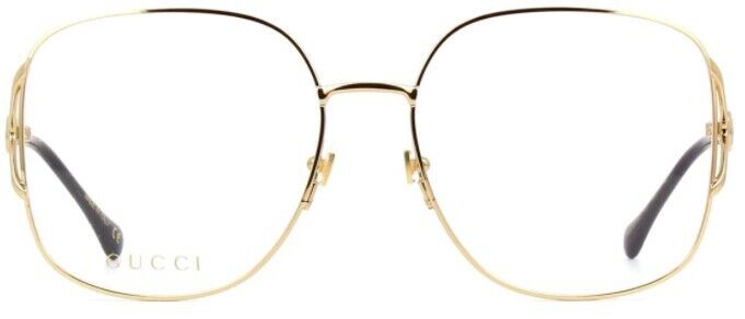 Gucci GG 1019O 001 Gold Metal  Oversized Square Women Eyeglasses