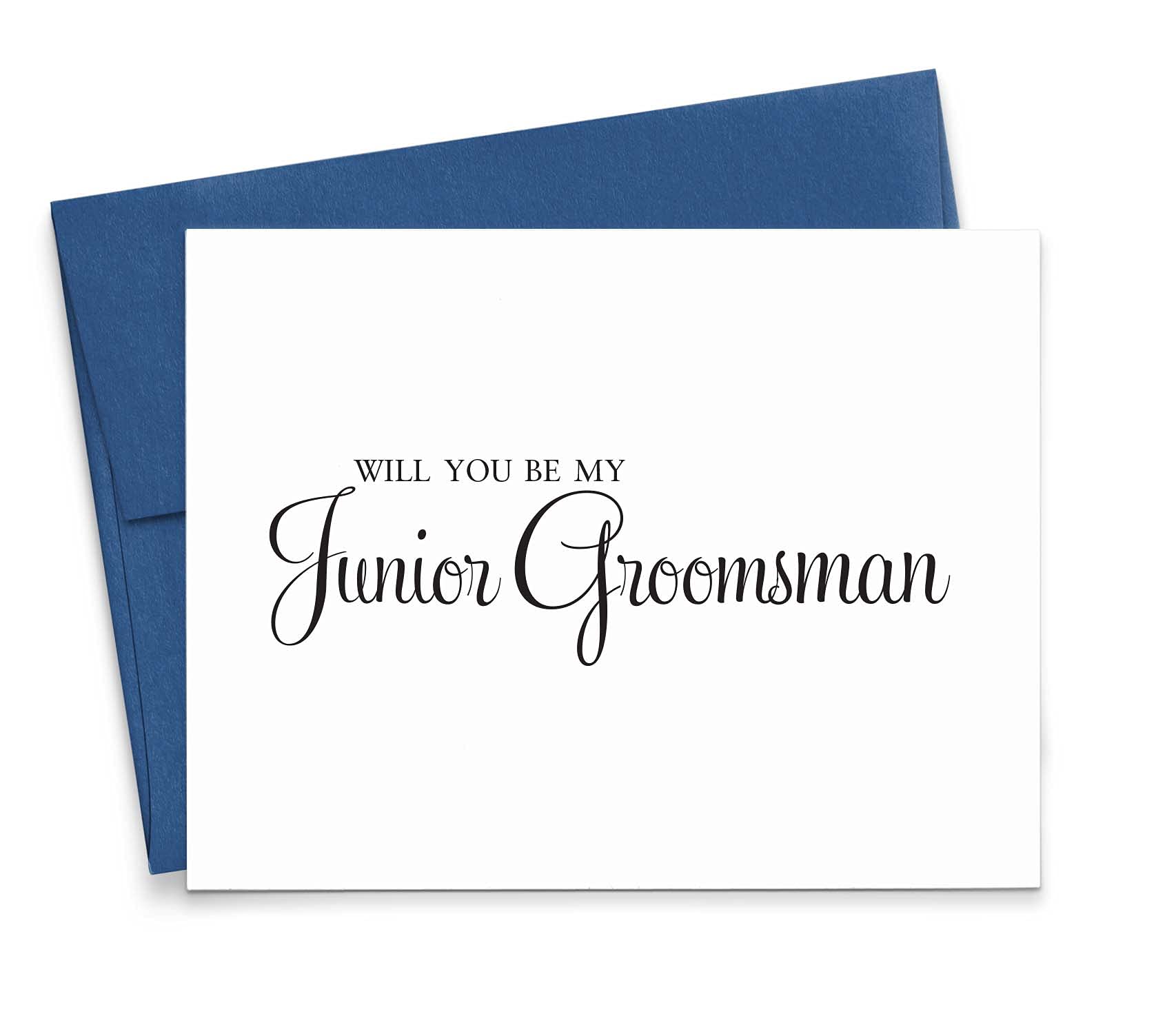 Will You Be My Junior Groomsman Proposal Card - 1 Greeting Card with Envelope - Perfect for Wedding Party Invitations & Special Occasions